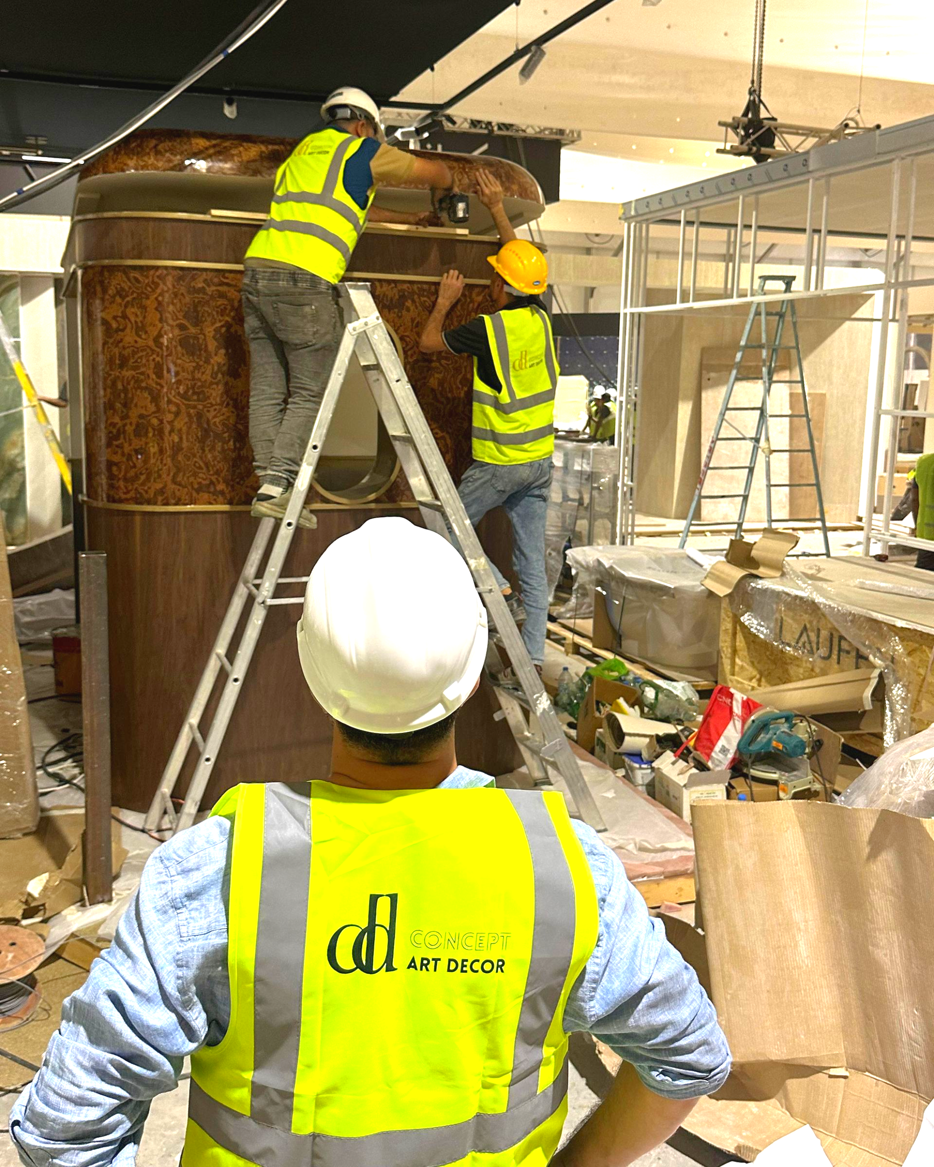 Fit-out construction execution in Dubai with on-site coordination and installation works