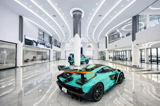 Luxury automotive showroom fit-out in Dubai by Concept Art Decor