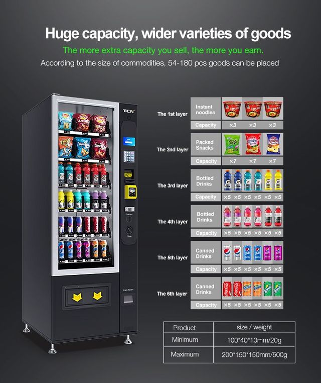 TCN Slim Combination Vending Machine TCN-CSC-6G(H5)