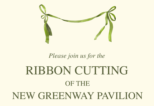 Greenway Pavilion ribbon cutting and Christina's Trail dedication