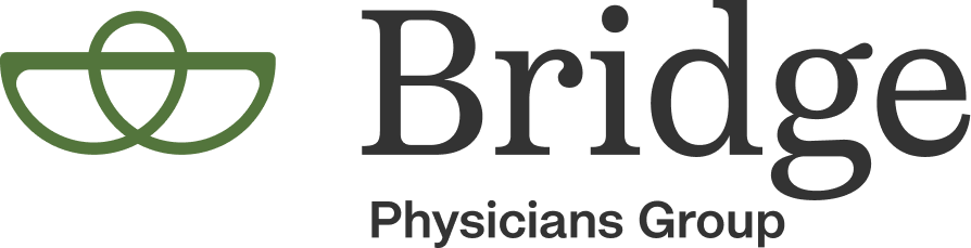 Bridge Physicians Group logo with green bridge icon and gray text on white background