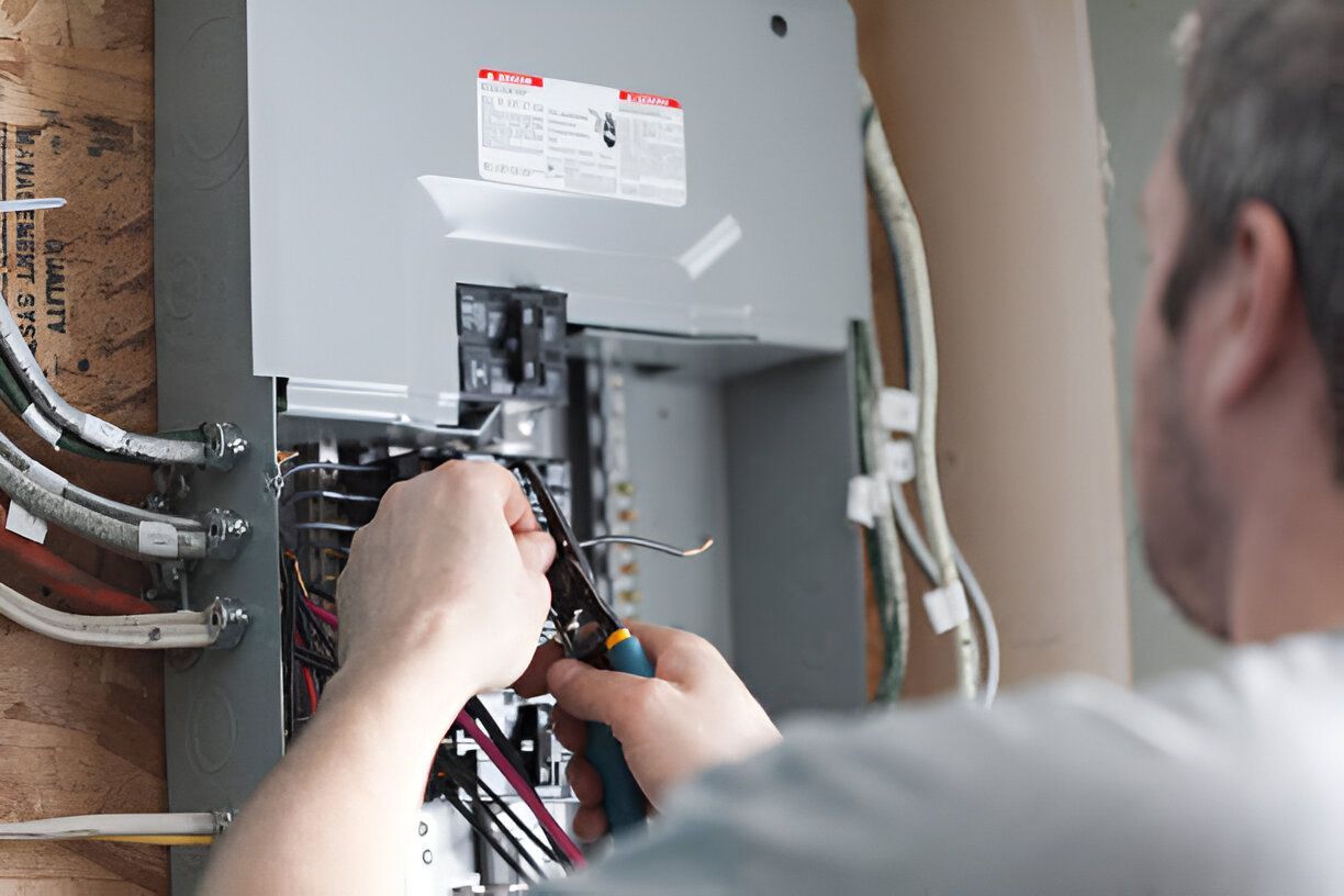 The Electric Pro - Electrician wiring a main service panel during a residential panel upgrade in Santa Rosa, CA