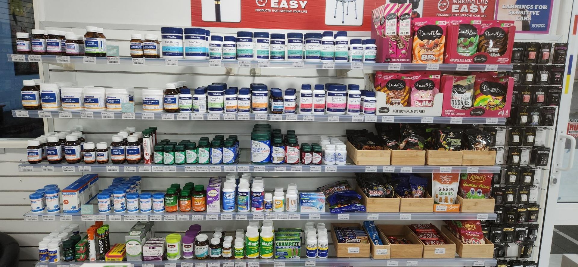 Vitamins On A Shelf In The Pharmacy— Bluewater Pharmacy in Yabulu, QLD