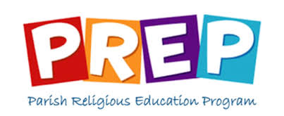 PREP logo with colorful block letters and the words “Parish Religious Education Program” underneath