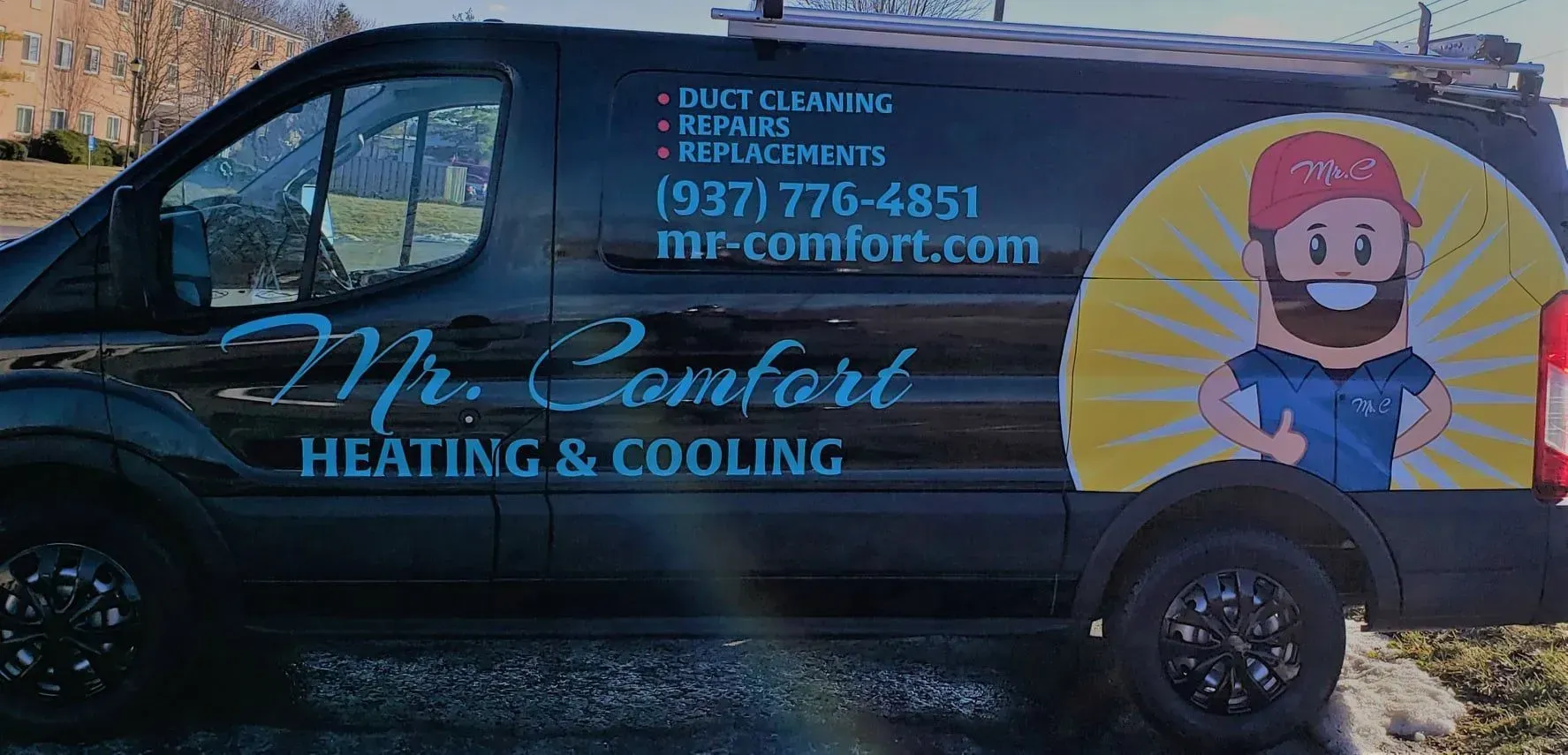 Black van with