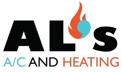 A logo for a company called als a / c and heating
