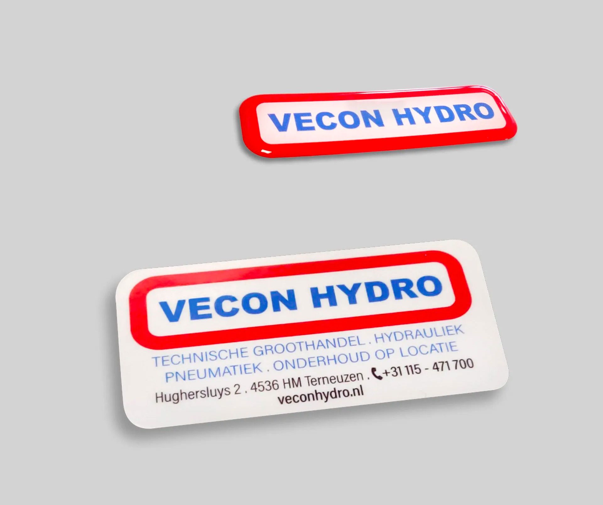 Vibe Creative reclamebureau Zeeuws-Vlaanderen case Vecon Hydro stickers