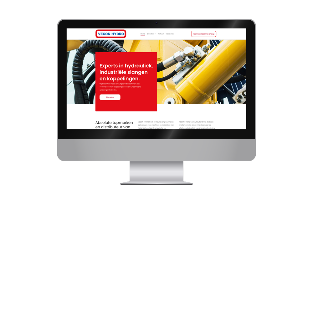 Vibe Creative reclamebureau Zeeland Vecon Hydro website laten maken