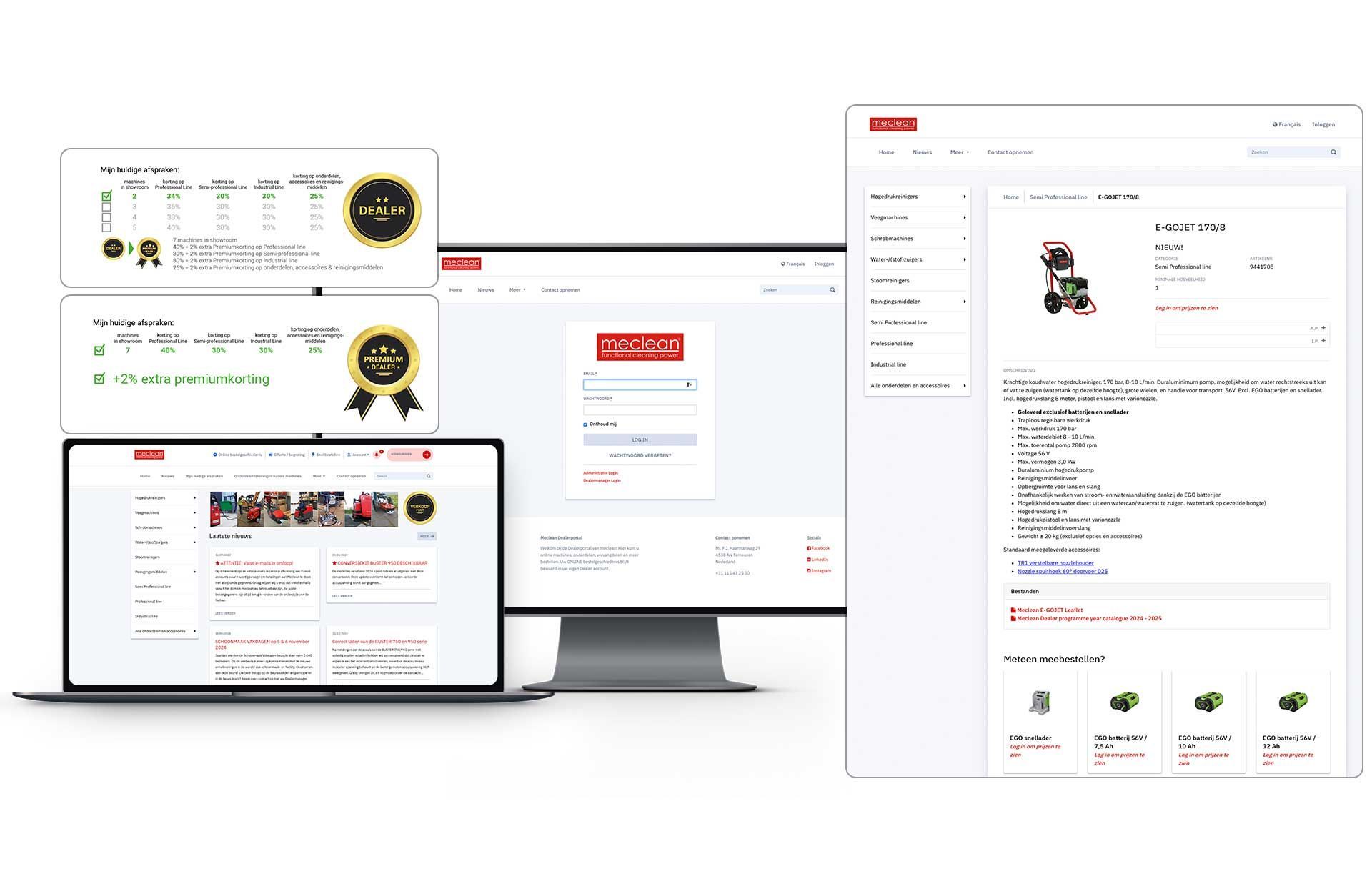 Vibe Creative case Meclean ontwerp en ontwikkeling meertalige B2B Portal