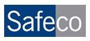 The safeco logo is blue and gray with white letters.