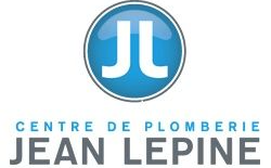 Le logo du centre de plomberie jean lepine est bleu et blanc.