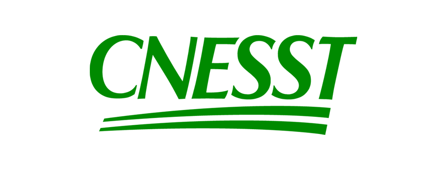 Un logo vert et blanc pour cnesst sur fond blanc