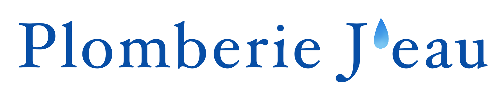 Un logo pour plomberie j'eau avec une goutte d'eau au milieu