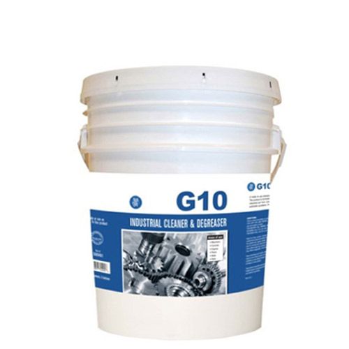 Blue Chip G10 Industrial Cleaner Degreaser  five gallon pail tackles messes in machine shops and manufacturing facilities.