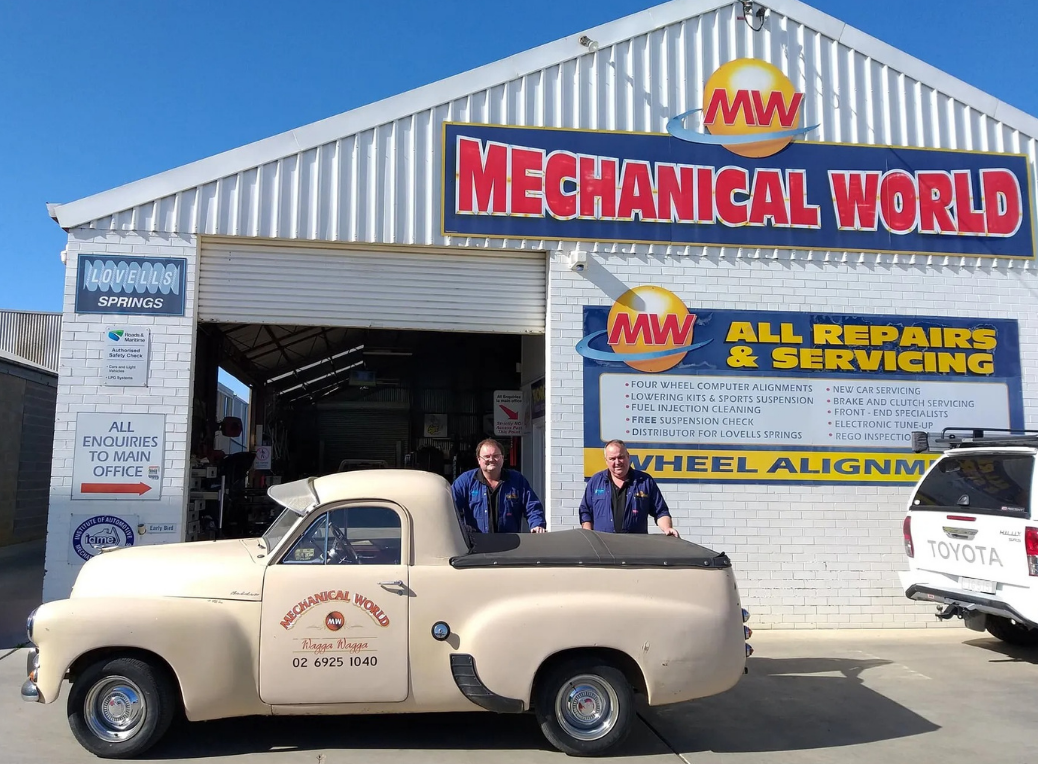 Two mechanics at 