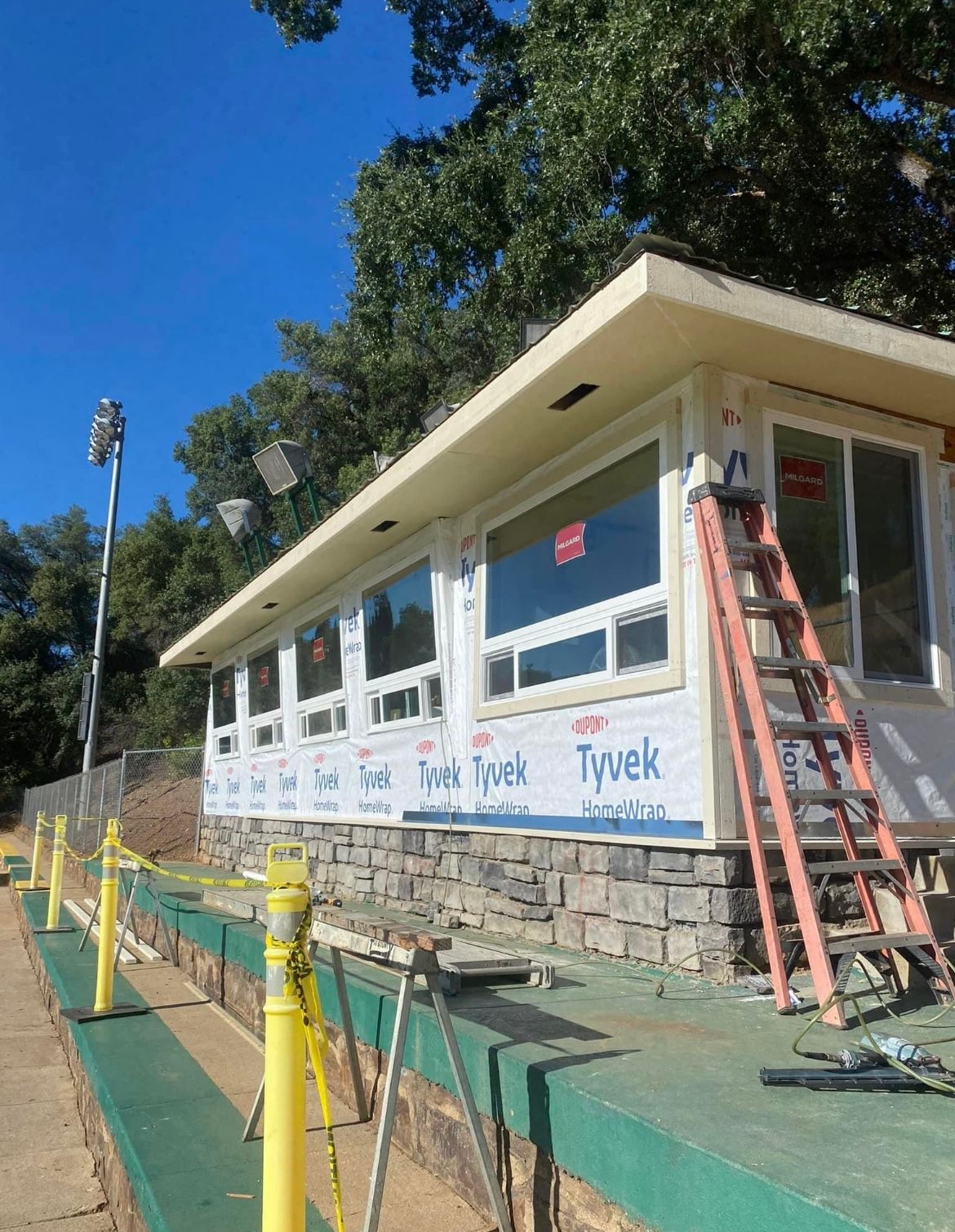 Sonora High School Dunlavy Field announcement tower remodel done by Tri County Construction.