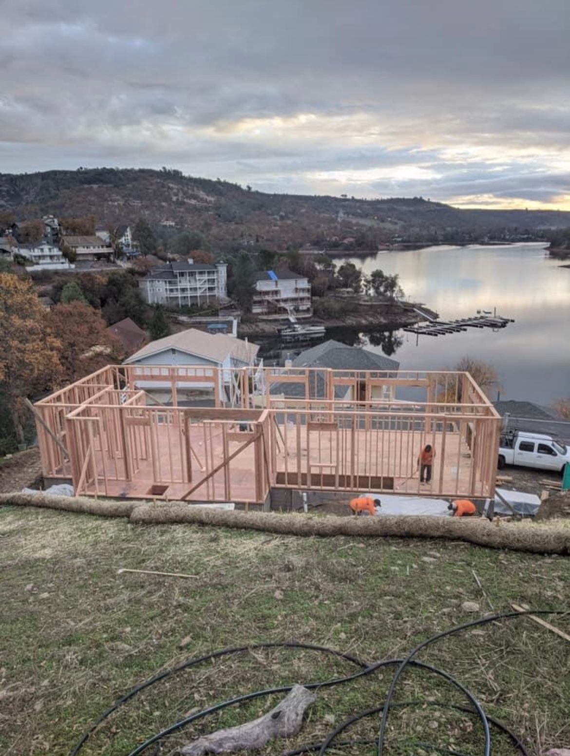 Home Frame by the lake.