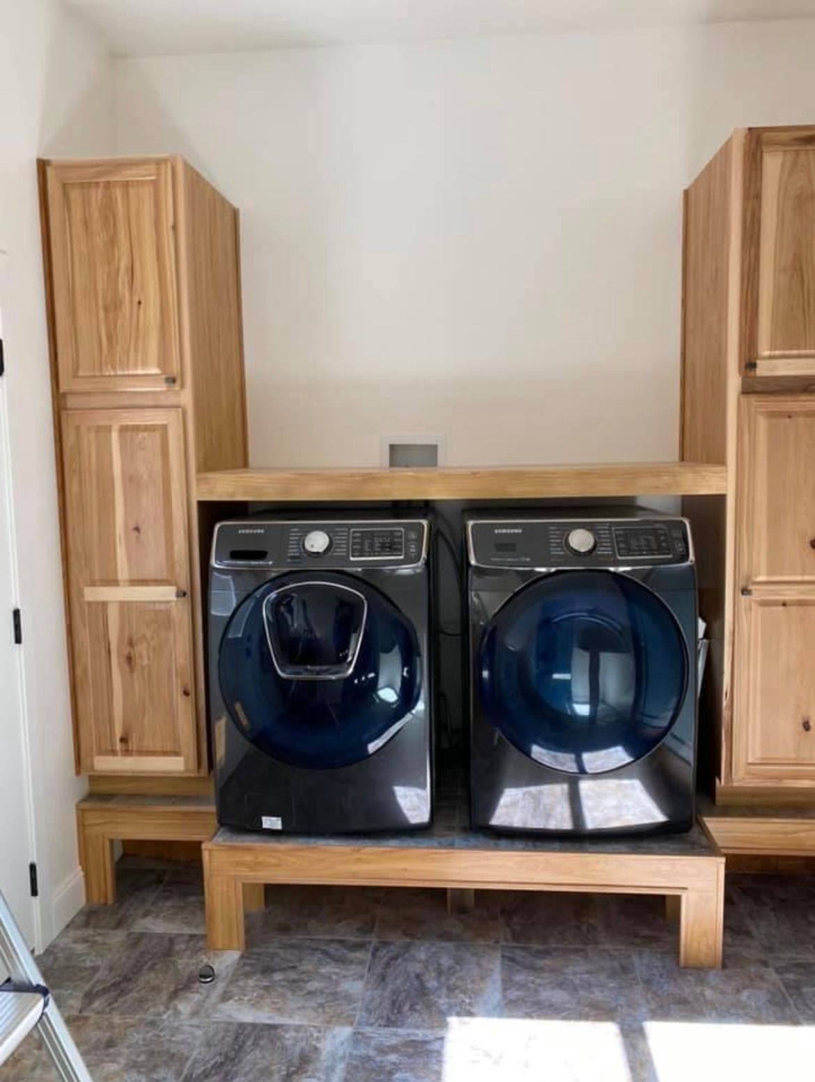 custom washer and dryer set up.