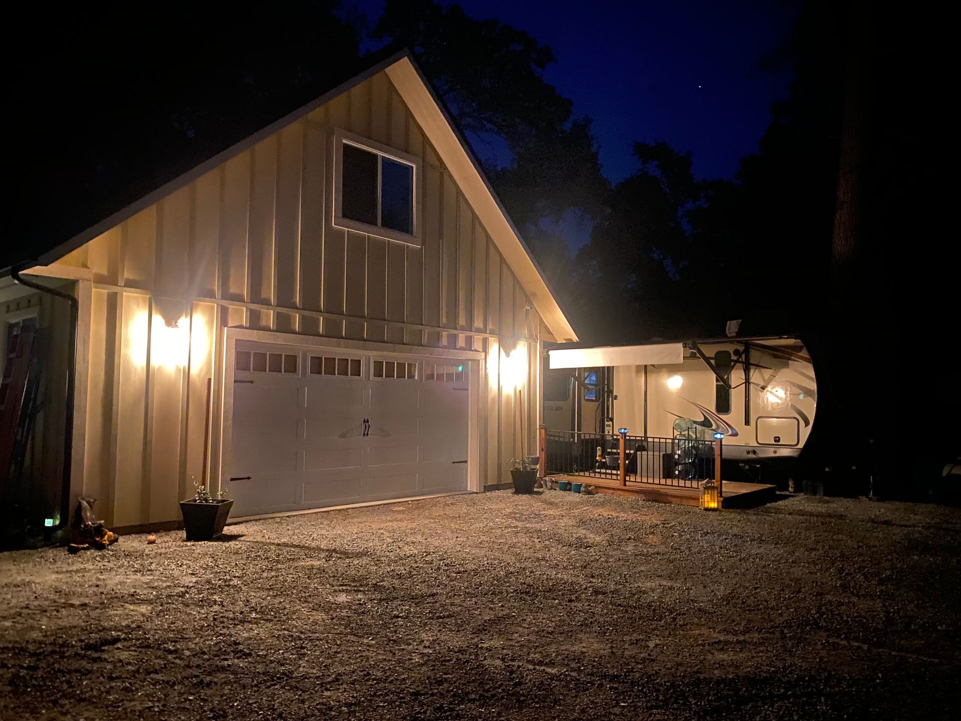 Chris's home custom garage.