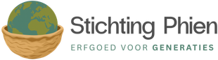 Stichting Phien logo with globe in a basket and the text “Erfgoed voor Generaties”