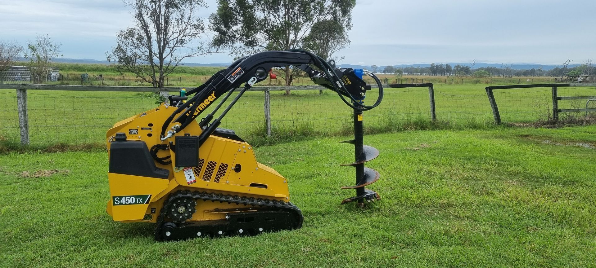 Brush Cutter in the Courtyard — Beaudesert Equipment Hire Services in Beaudesert, QLD