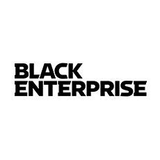 the black enterprise logo is on a white background .