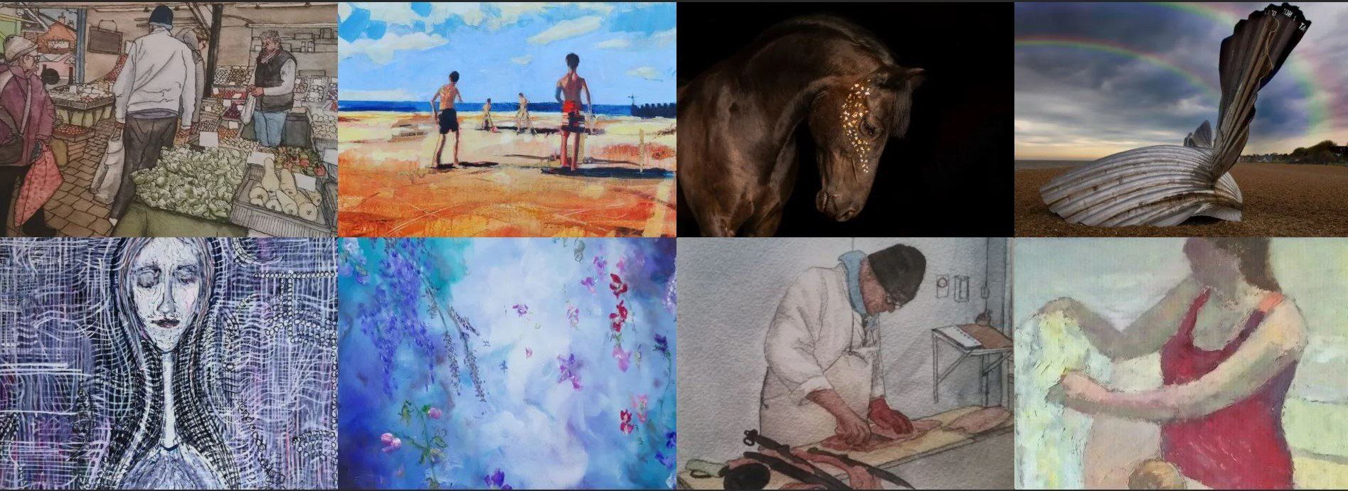 (Montage from works at Another Angle Studio: Miriam King, Tim Fair, Wendy Beckham, Hugo Manning, John Reay, Maria McNevin)