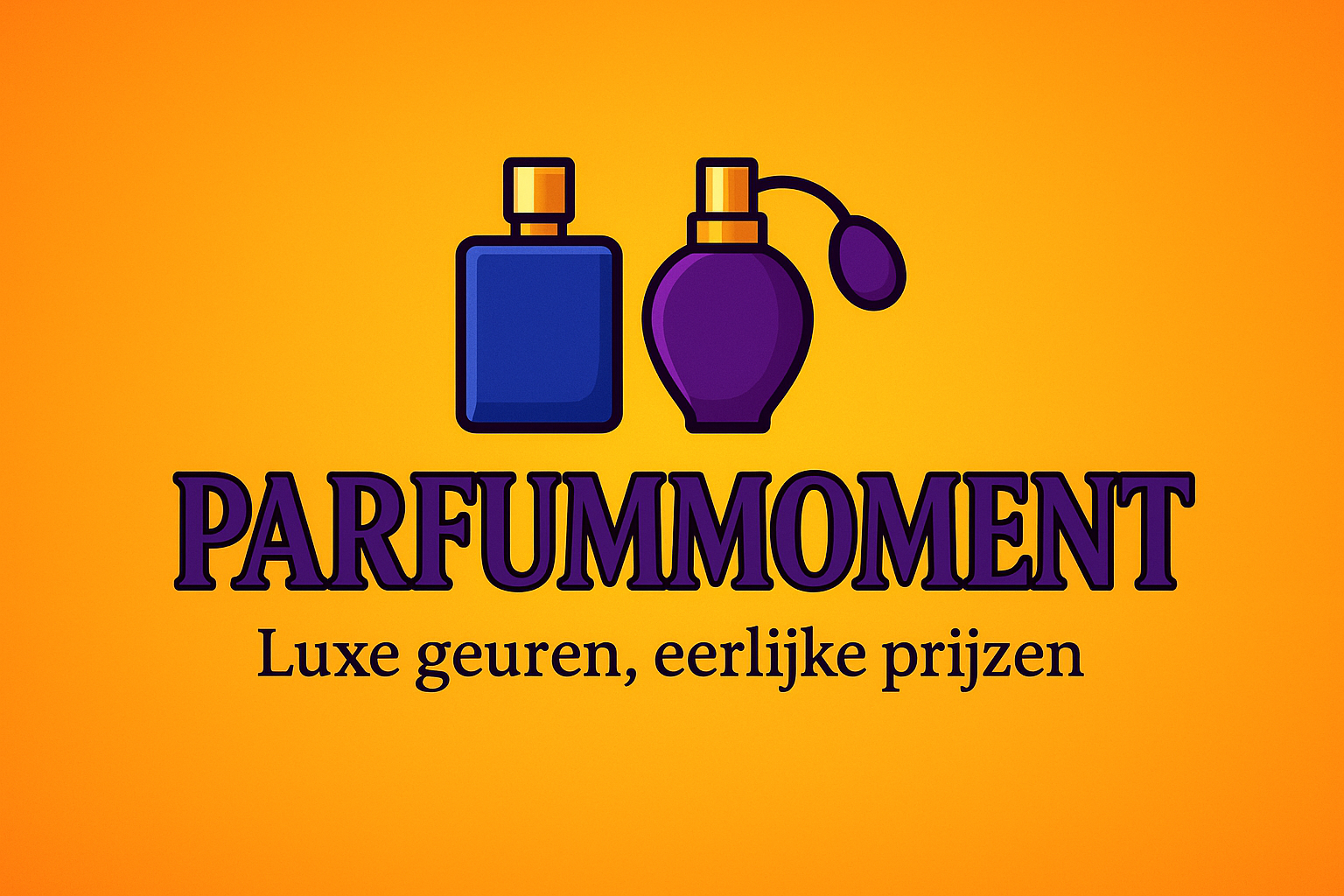 Logo ParfummomentTwo perfume bottles tagline