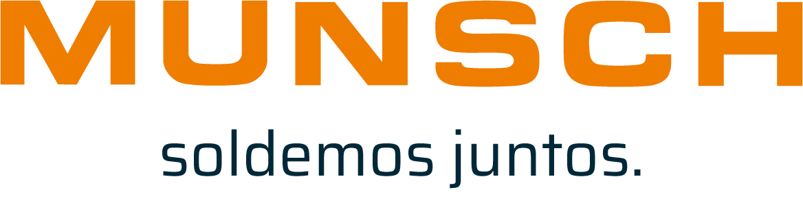 Logotipo de MUNSCH en naranja y gris con el lema “saldemos juntos”.