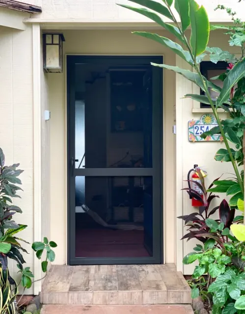 Black Screen Door — Kahului, HI — Aloha Screen Doors