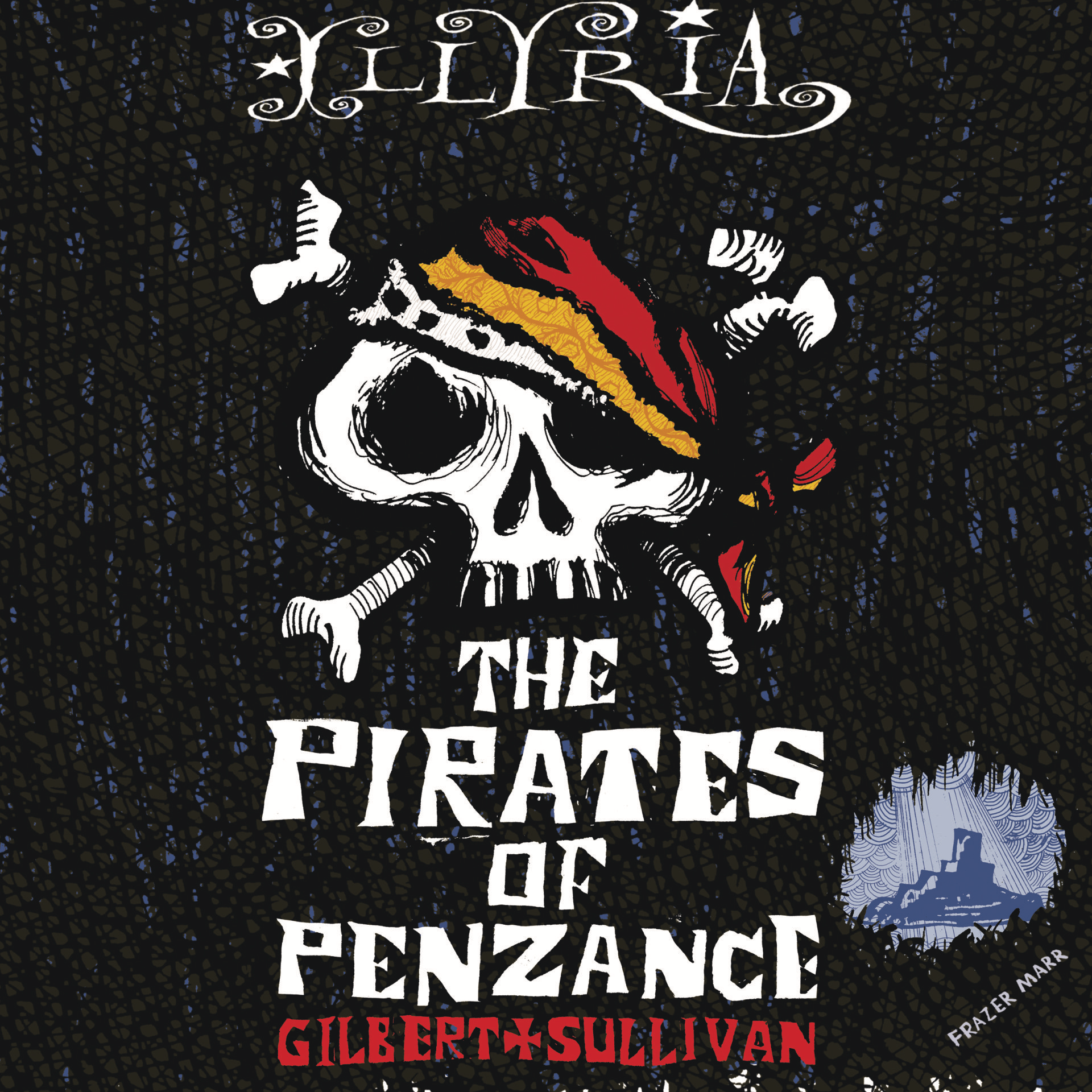 A poster for the pirates of penzance by gilbert sullivan
