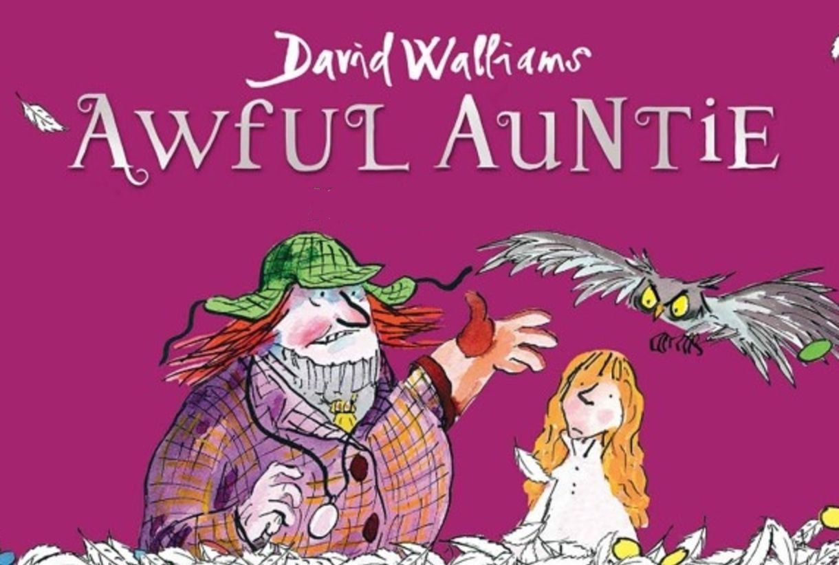 The cover of the book awful auntie by david walliams