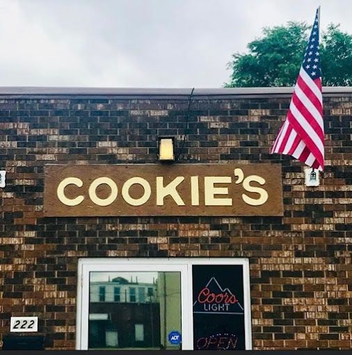A brick building with a sign that says cookie 's