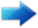 A blue arrow pointing to the right on a white background.