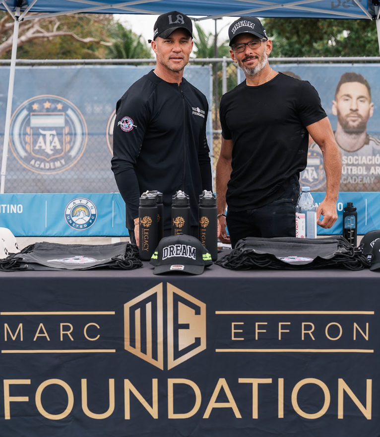 Marc Effron and Adam Jablin at a Marc Effron Foundation youth sports event.