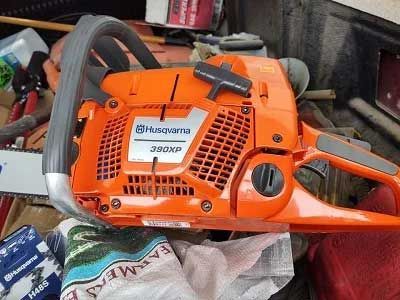 orange chainsaw 
