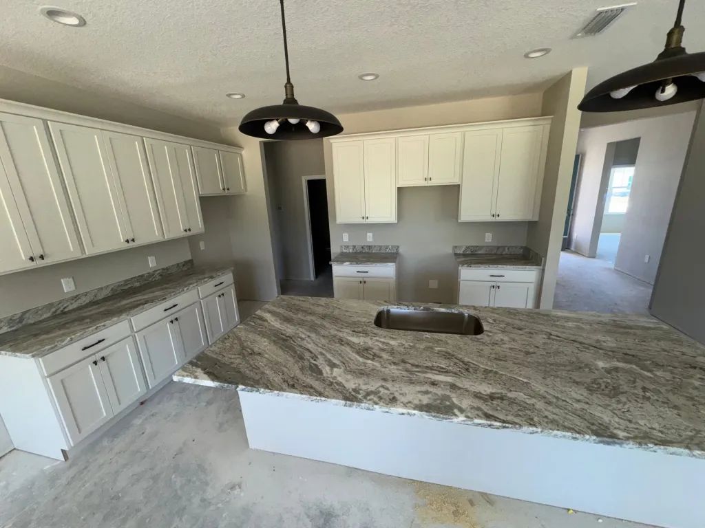 Gray granite countertops