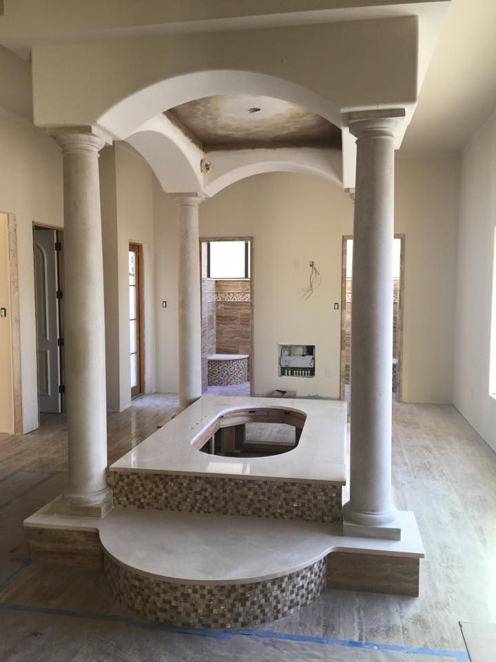 Custom granite countertop for bathroom