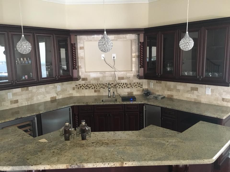 Custom granite kitchen counters