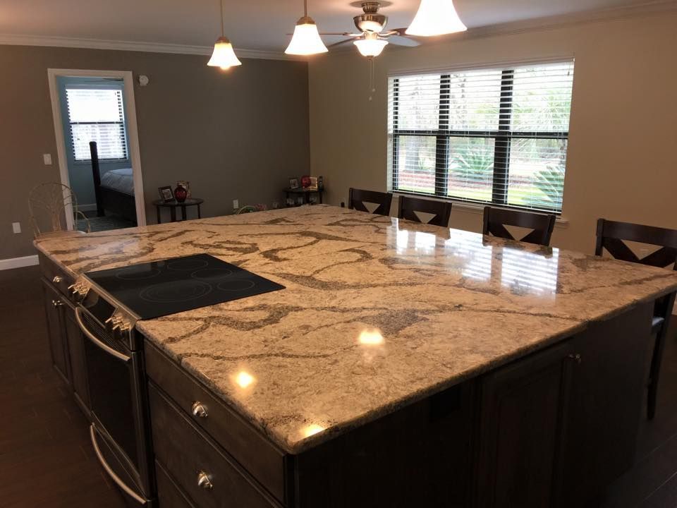 Granite countertop for kitchen island