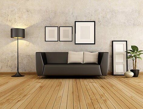 Sofa in a Wooden Floor — Area Rug in Verona, PA
