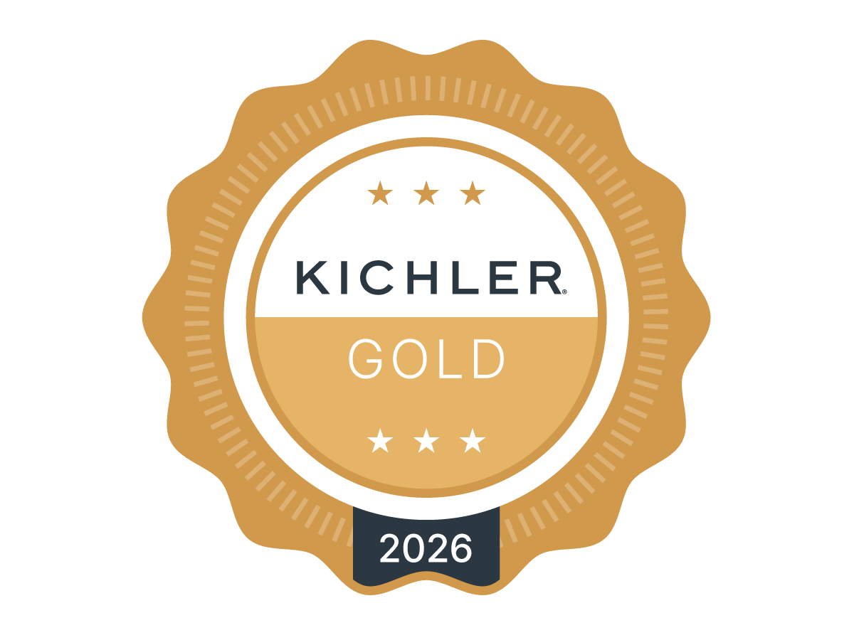 LightPro Cornerstone Logo — Northbrook, IL — Shelly’s Landscape A gold scalloped circular award badge with the text