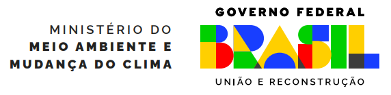 Logotipo do Ministério do Meio Ambiente e Mudanças Climáticas do Brasil. Inclui a bandeira brasileira em forma estilizada.