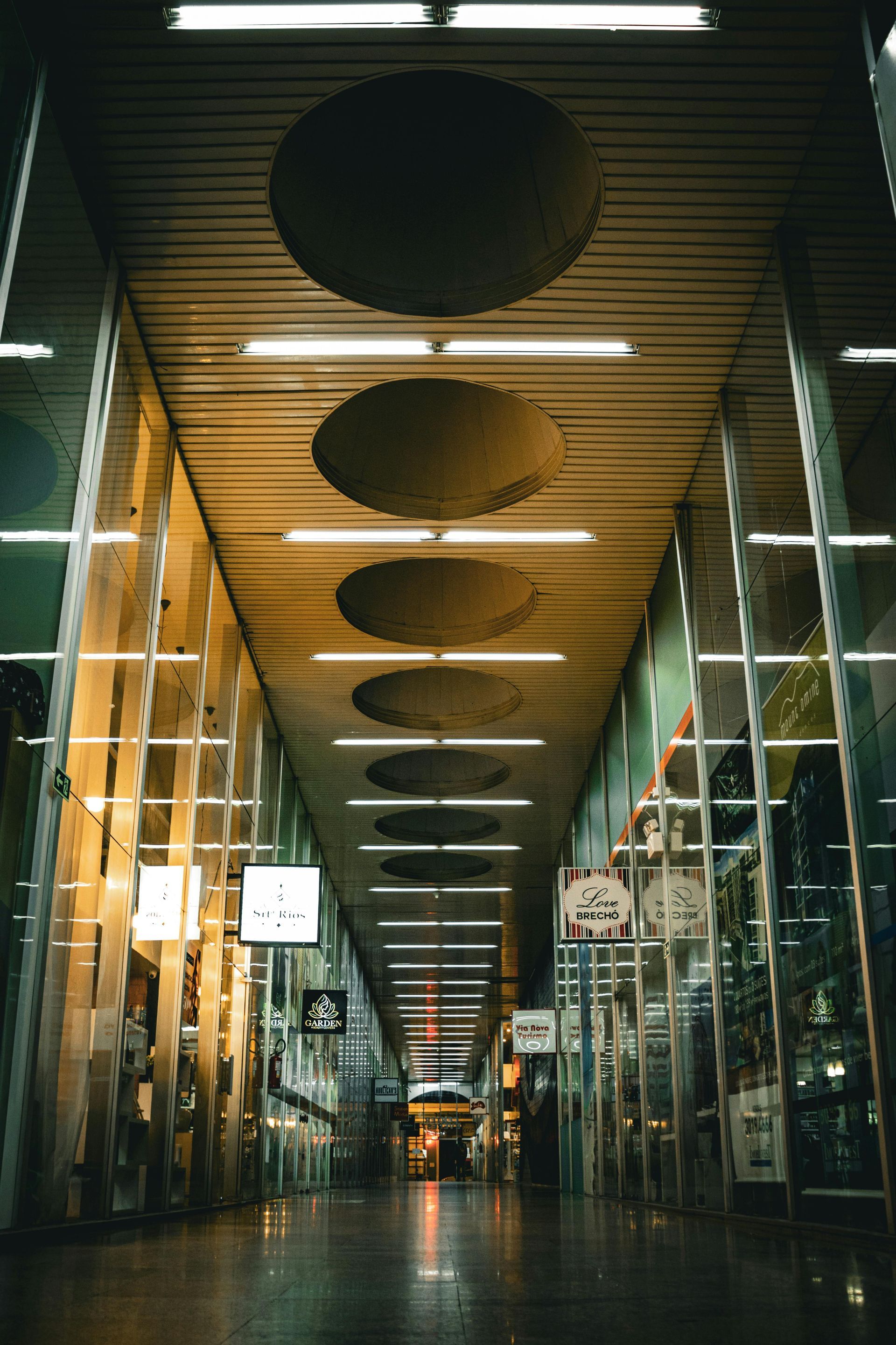 Commercial building hallway