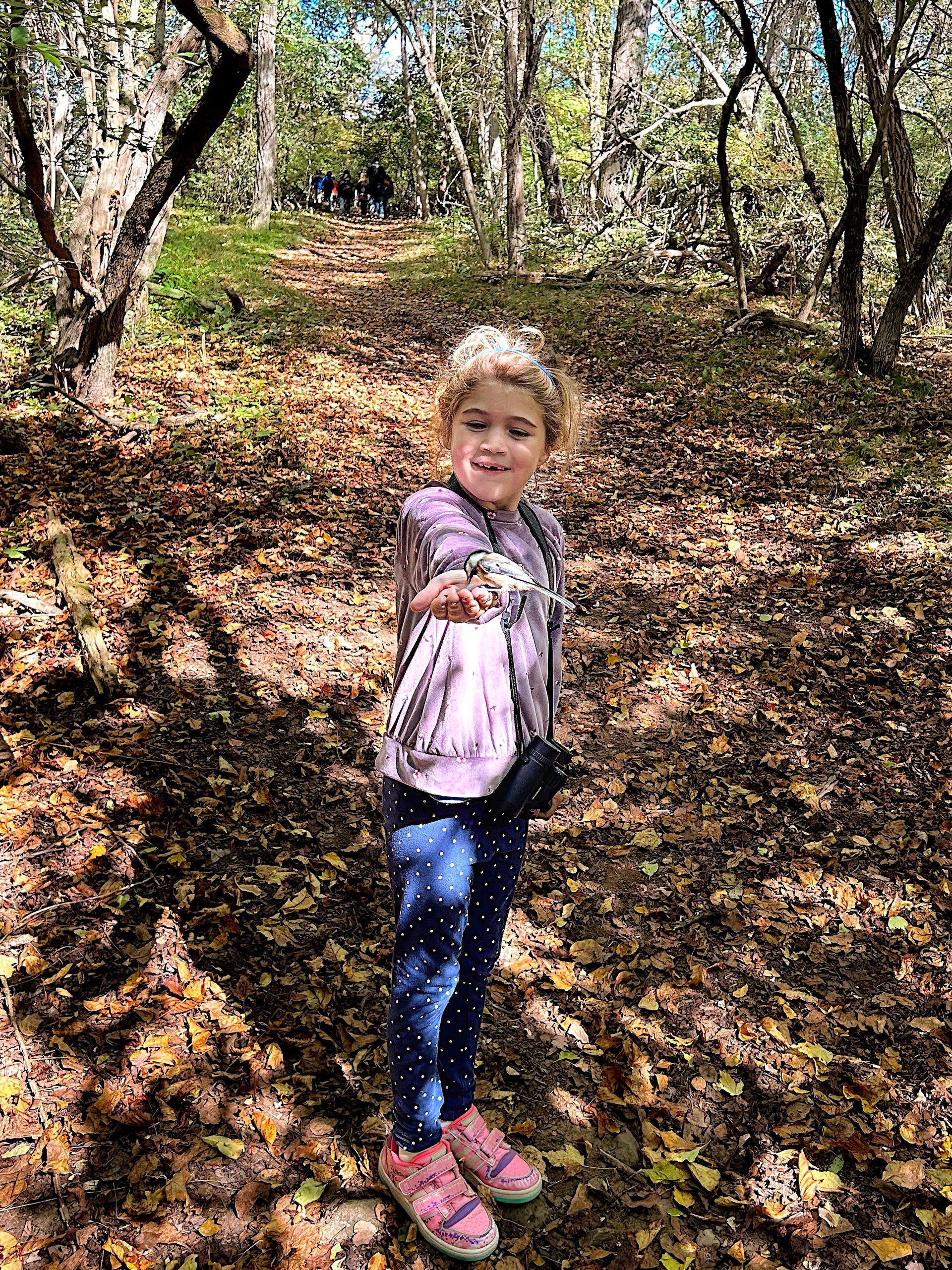 Lower Elementary student at the Ipswich Bird Sanctuary