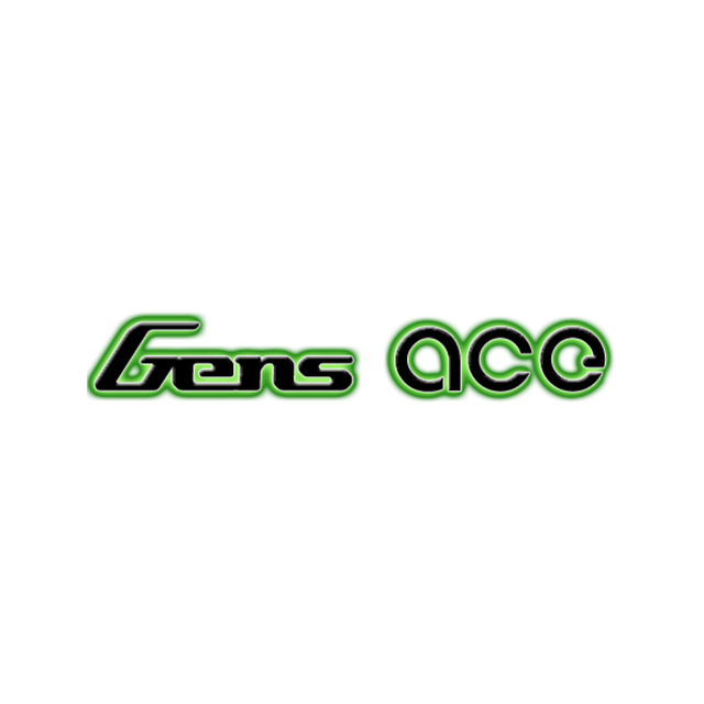 Gens ace logo in green and black, on white background.