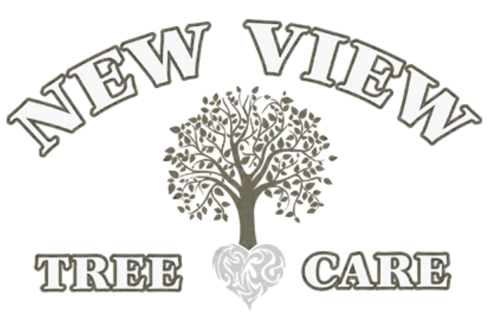 New View Tree Care logo with a stylized tree and gray serif text