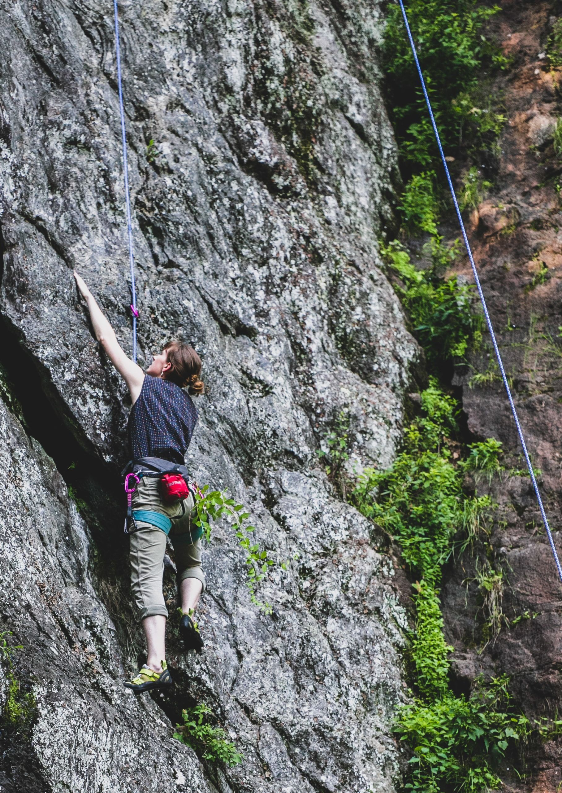Maddie rock climbing