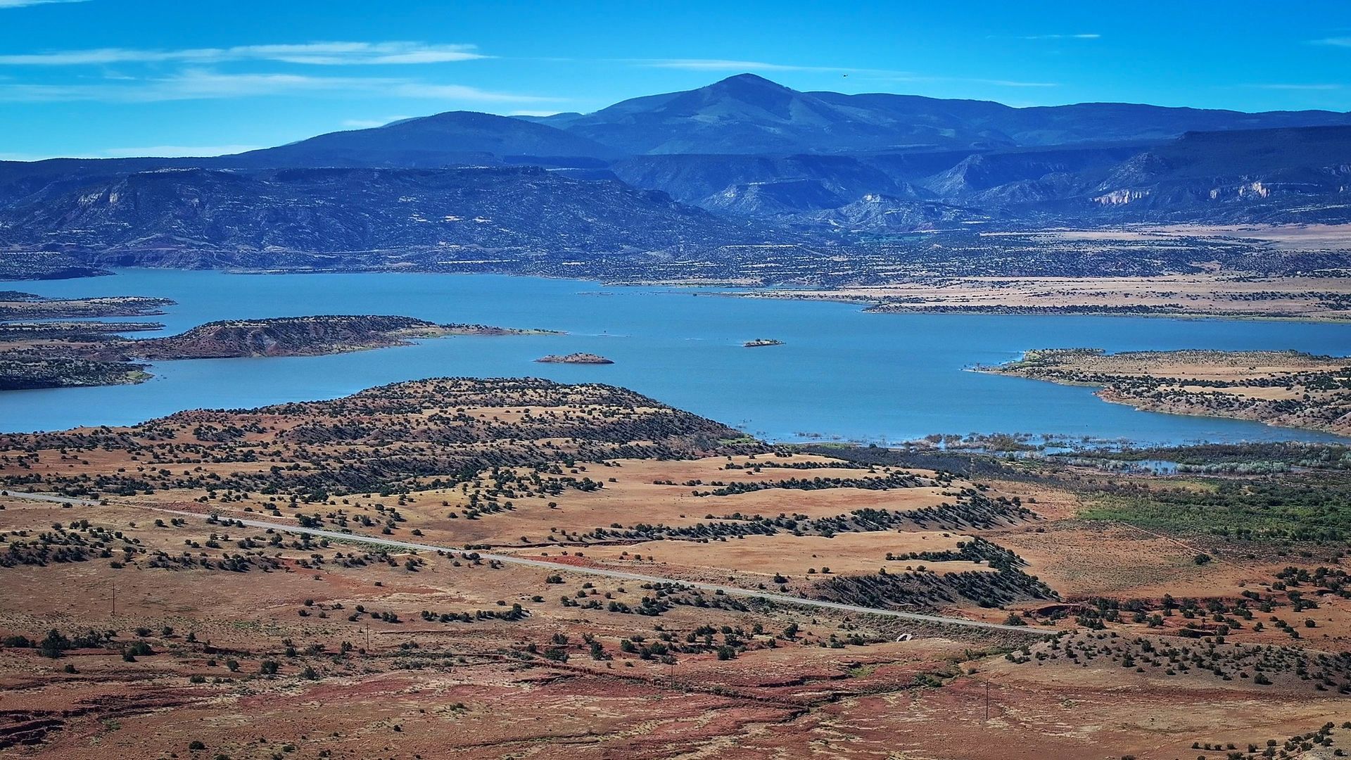 The forests and waters of northern New Mexico - Abiquiu reservoir sits below the Santa Fe National Forest. Photo Credit: USFS Flickr