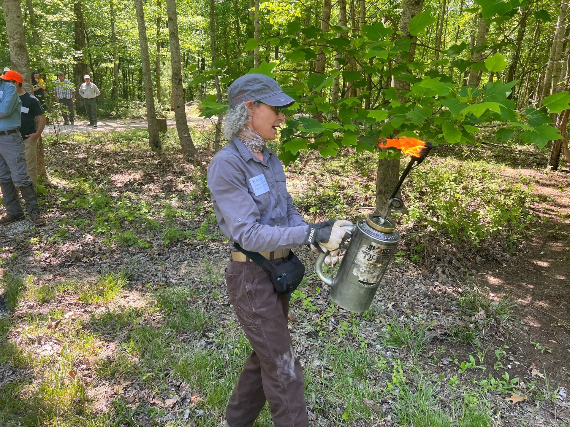 A prescribed fire workshop event participant